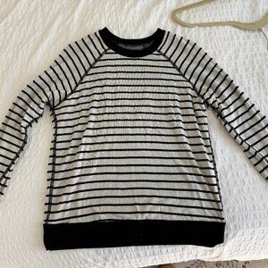 Marine Layer Reversible Long Sleeve Top, Black and White Stripe